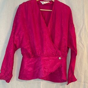 Vintage pink silk Blouse